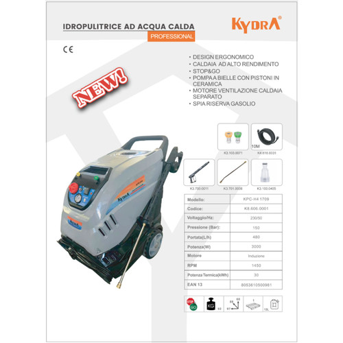 Kydra kpch4 1709 idropulitrice - kpch4-1709,